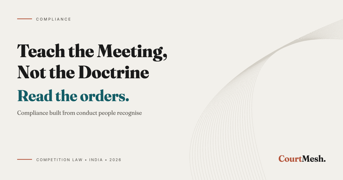 Cover card headed Teach the Meeting, Not the Doctrine, with the line: read the orders