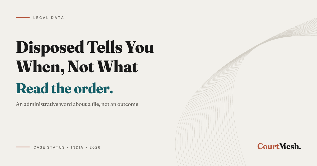 Cover card headed Disposed Tells You When, Not What, with the line: read the order