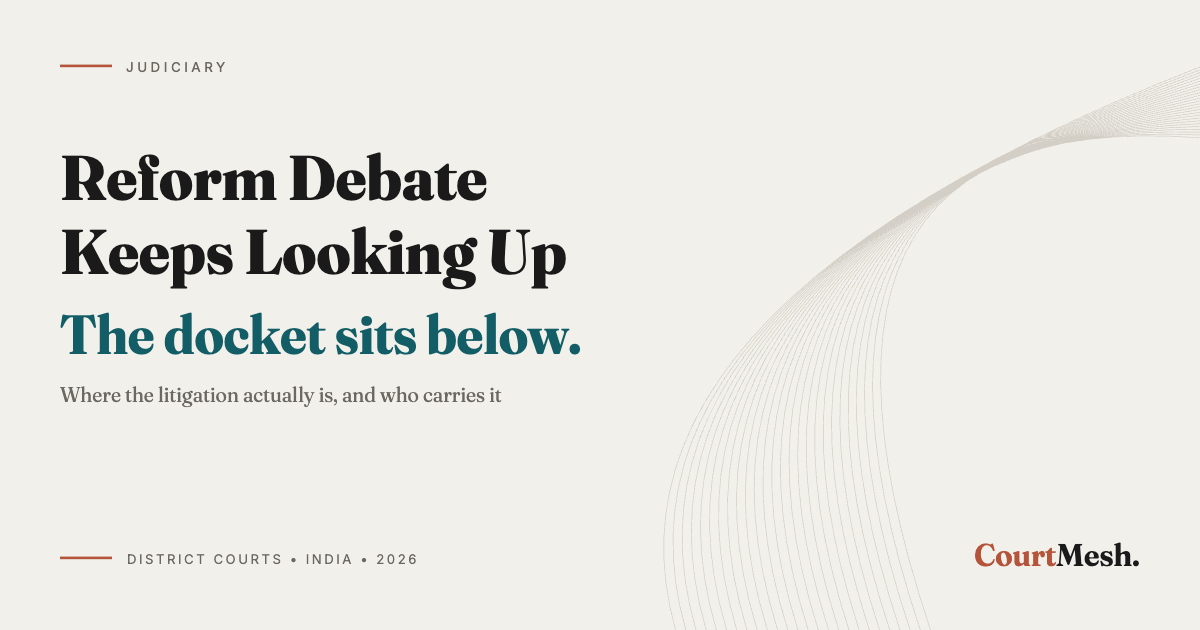 Cover card headed Reform Debate Keeps Looking Up, with the line: the docket sits below