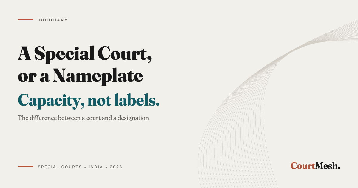 Cover card headed A Special Court, or a Nameplate, with the line: capacity, not labels