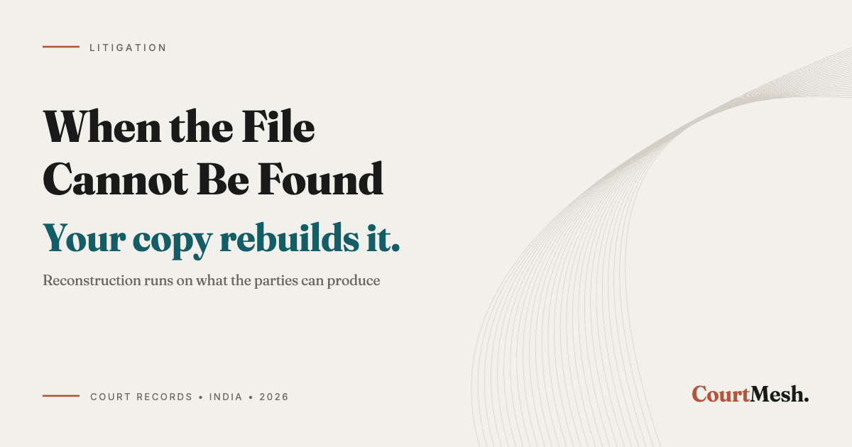 Cover card headed When the File Cannot Be Found, with the line: your copy rebuilds it