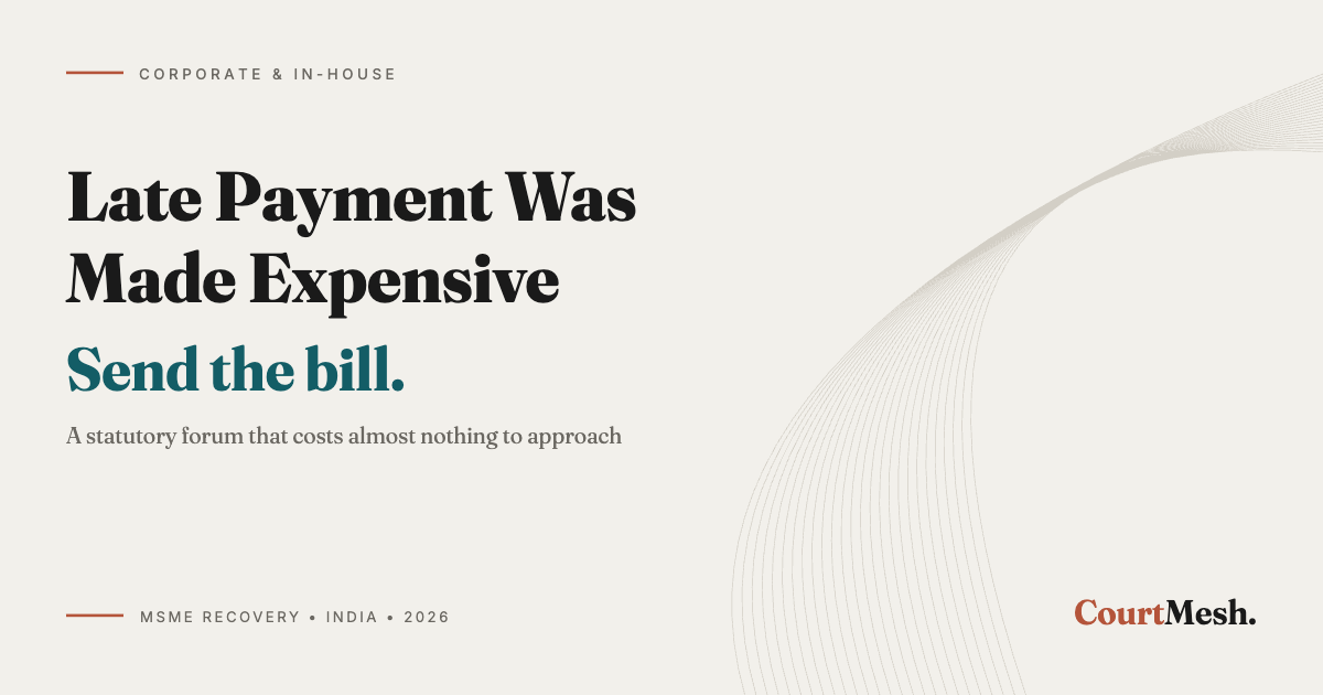 Cover card headed Late Payment Was Made Expensive, with the line: send the bill