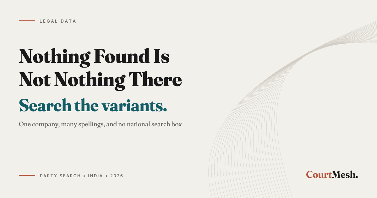 Cover card headed Nothing Found Is Not Nothing There, with the line: search the variants