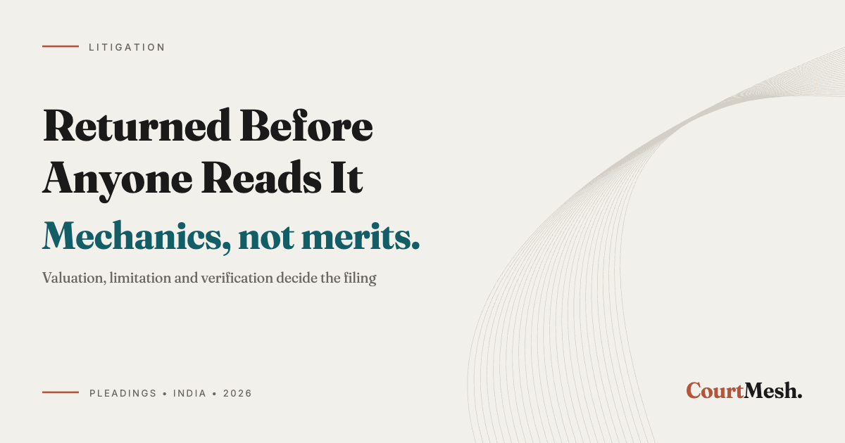 Cover card headed Returned Before Anyone Reads It, with the line: mechanics, not merits