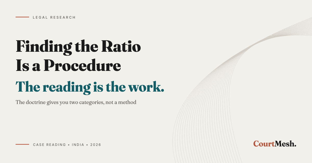 Cover card headed Finding the Ratio Is a Procedure, with the line: the reading is the work