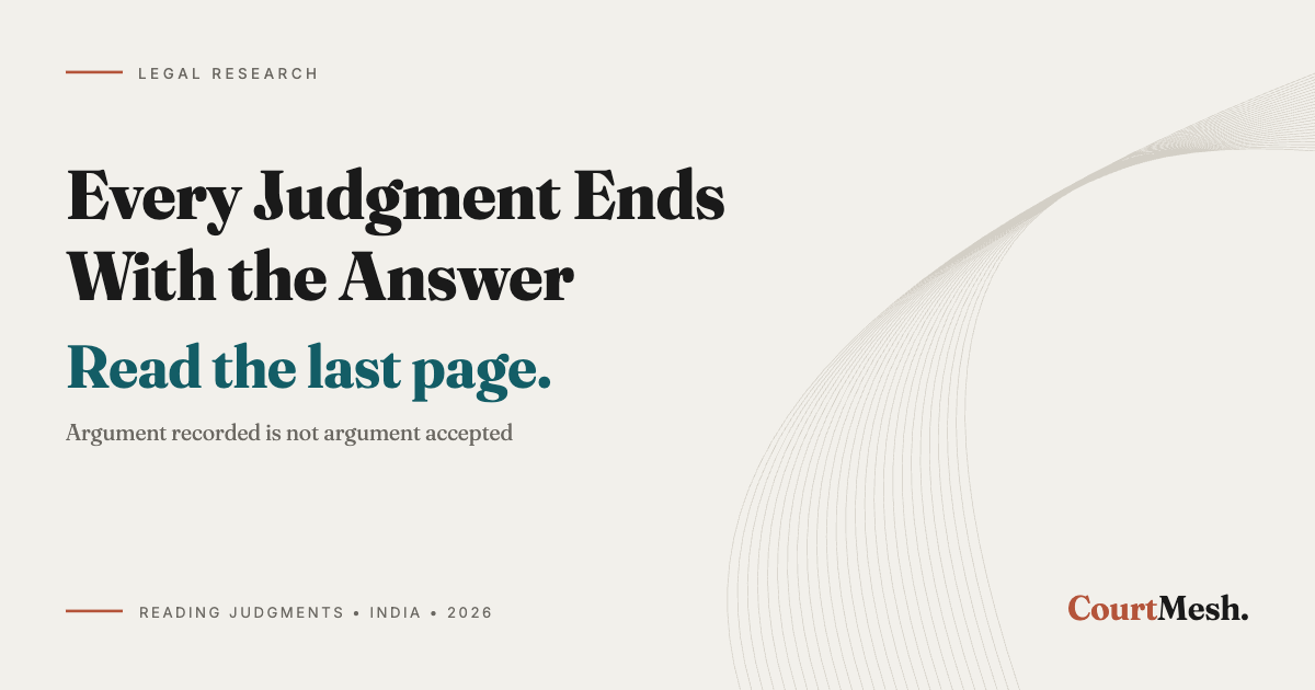 Cover card headed Every Judgment Ends With the Answer, with the line: read the last page