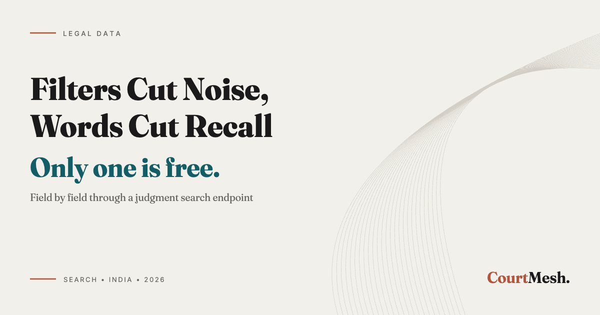 Cover card headed Filters Cut Noise, Words Cut Recall, with the line: only one is free