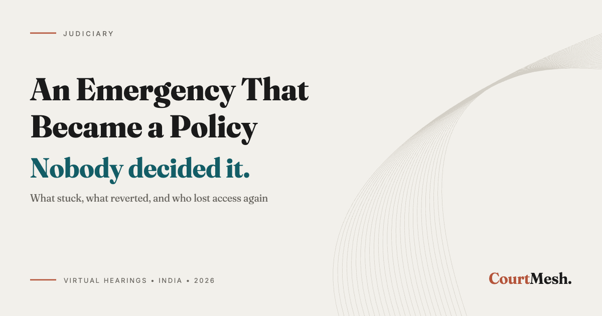 Cover card headed An Emergency That Became a Policy, with the line: nobody decided it