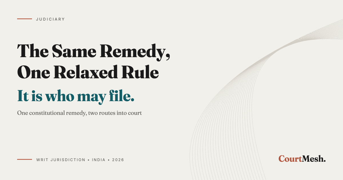 Cover card headed The Same Remedy, One Relaxed Rule, with the line: it is who may file